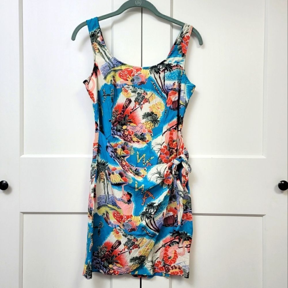Rampage Blue Sheath Mini Dress Resort Wear, Size 7